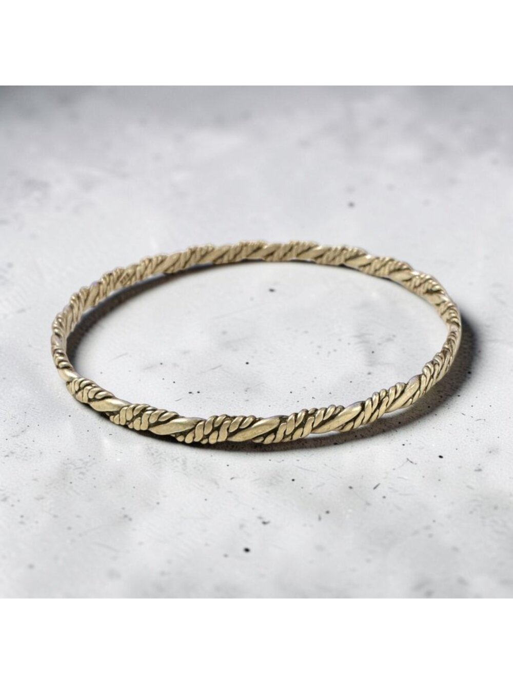 Sterling Silver Twisted Cable Design Bangle Bracelet 925 12.0 Grams 2.5" Diamete